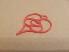 Heart Style Keychain 3D Printer Model