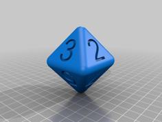 8-seitiger Würfel / 8-sided Die 3D Printer Model