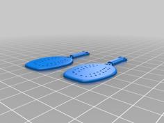 Beach Tennis Keychain 3D Printer Model