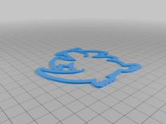 Dragonite Outline (2D Wall Art) 3D Printer Model