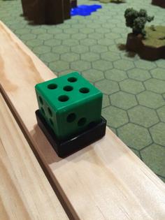 6 Sided Dice With Color Cube Center 3D Printer Model