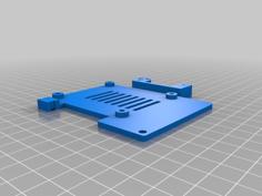 Raspberry Pi DIN Rail With Fan Holder And 30mm Screw 3D Printer Model