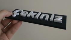 Customizable Sign With Backplate 3D Printer Model