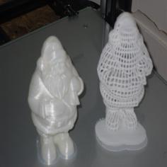 Wire Fram Santa Claus Supportless 3D Printer Model