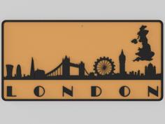 Wall Plate Skyline – London 3D Printer Model