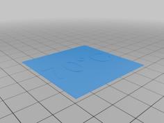 Simple Bed Temperature Test Squares 3D Printer Model