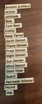 Gloomhaven Initiative Tiles – Laser Cutter