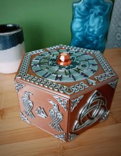 Concentric Combination Puzzle Box – Viking Style 3D Printer Model