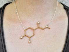 Adrenaline Molecule Pendant Necklace 3D Printer Model