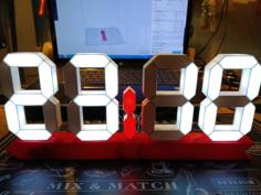 7 Segment Clock 3D Printer Model