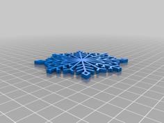 EASY TO PRINT, SNOWFLAKE, CHRISTMAS ORNAMENT 26, ORNAMENTS 3D Printer Model