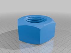 Metric Nut Optimized For 3D Print 3D Printer Model