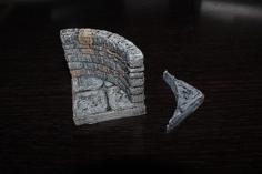 OpenForge Stone Dungeon Curved Wall 3D Printer Model