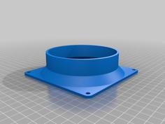 120mm Flange Duct Fan For 100mm Hose Adapter 3D Printer Model