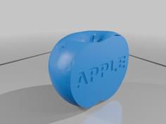 Apple With Text 3D Printer Model