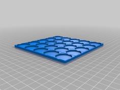 Movement Tray Adaptor 25 Mm Round To 25 Mm Square 3D Printer Model