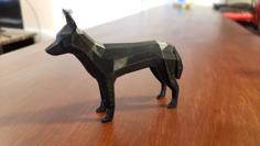 Low-Poly African Wild Dog (Painted Wolf) 3D Printer Model