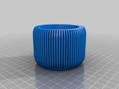 Ribbed Plant Pot 3D Printer Model