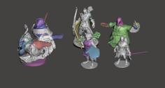 Humblewood Character Pack: Gallus (Rooster) Bard, Luma (Dove) Sorceror, Raptor (Hawk) Archer, Mapach (Raccoon) Cleric, Jerbeen (Squirrel) Rogue, Luma (Songbird) Rogue 3D Printer Model