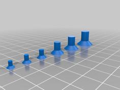 Metric Countersunk Screw Profiles 3D Printer Model