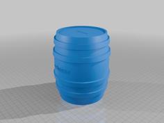 Piggy Bank Barrel 3D Printer Model