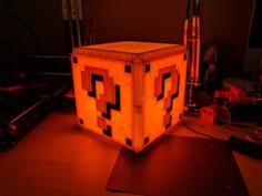 Mario Bros Question Block Lamp 3D Printer Model