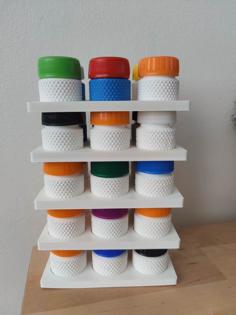 Stack Support For Mini Container With PET Bottle Cap Size 3D Printer Model