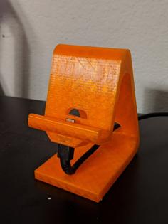 Phone Stand/Dock With Cord Holder 3D Printer Model