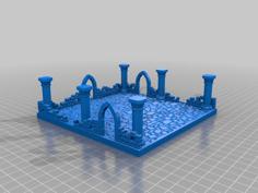 Stackable Dungeon-style Miniature Stand – Flat Remix 3D Printer Model