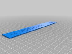 Customizable Hockey Locker Name Plate 3D Printer Model