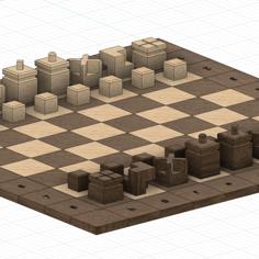 Chess Set (Pieces & Board) 3D Printer Model