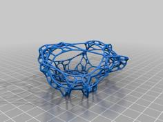 A Fractal Spiraling Network Which Corresponds To Hyperbolic Space 3D Printer Model