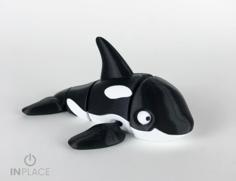 Cute Orca Articulated 3D Printer Model