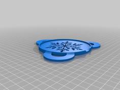 Christmas Snowflake Hot Chocolate Stencil 3D Printer Model