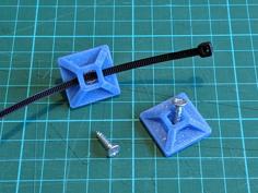 Cable Tie Base For Screw Fixing 3D Printer Model