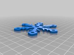 EASY TO PRINT, SNOWFLAKE, CHRISTMAS ORNAMENT 10, ORNAMENTS 3D Printer Model