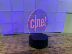 Laser Cut CNET LED Light