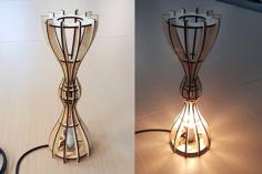 Laser Cut Hourglass Lamp