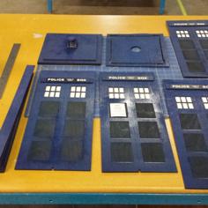 Laser Cut Miniature TARDIS