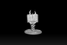 Flaming Book 3D Printer Model