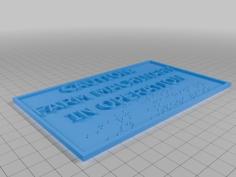 BRAILLE SIGNS 3D Printer Model