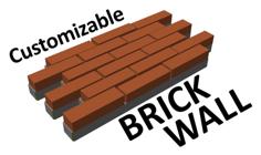 Just A (customizable) Brick Wall 3D Printer Model