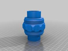 Threaded Pool Hose Union 3D Printer Model