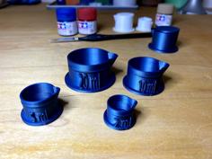 Airbrush Mini Mixing Cups V.2 (Stackable) 3D Printer Model