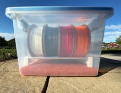 Filament Spool Rack For 20qt Sterilite Container / Dry Box 3D Printer Model