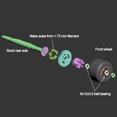 Differential For OpenRC F1 Car. 3D Printer Model