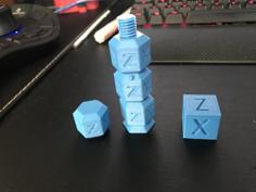 Delta Test Cube (Hex Prism) 3D Printer Model