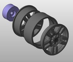 TOYOTA Prado Wheels (scx10/trx4) 3D Printer Model