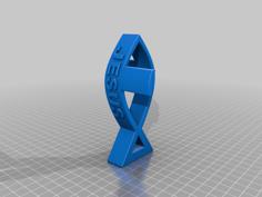 Christian Cross Fish Combo 3D Printer Model