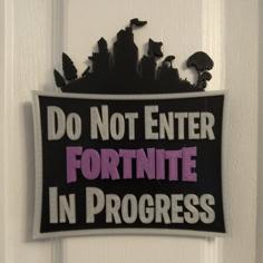 Fortnite Door Sign 3D Printer Model